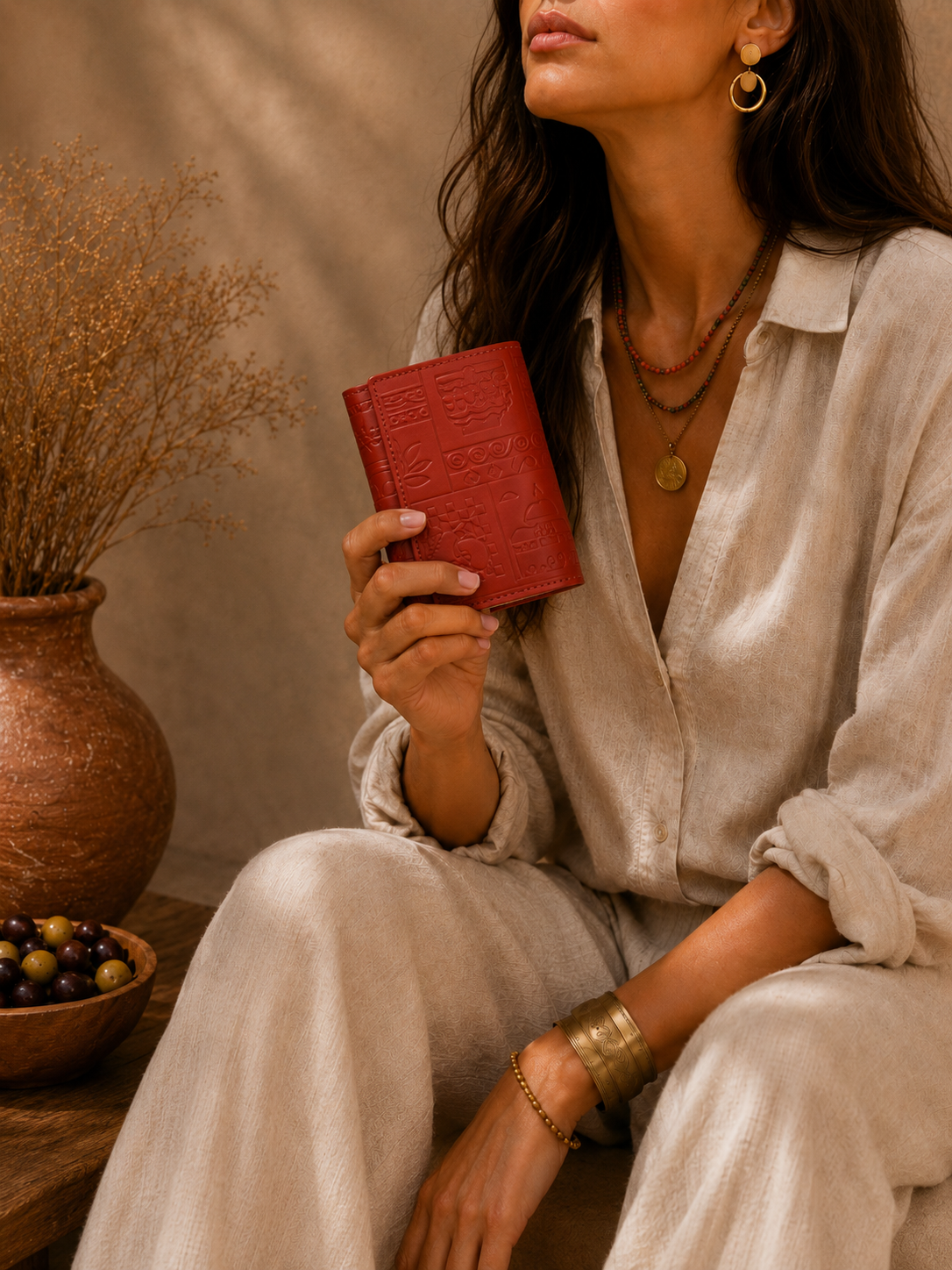 The Odyssey sienna orange Trifold Wallet