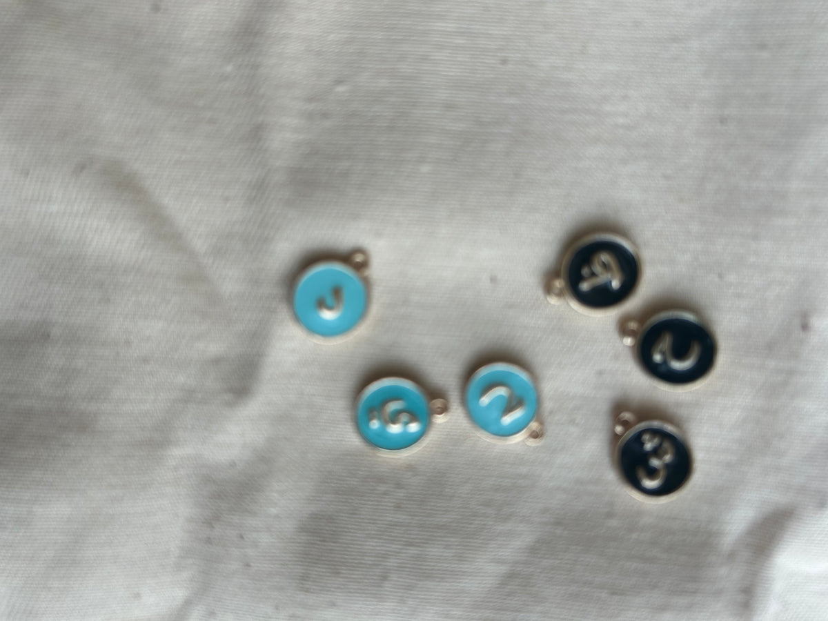 Turquoise Initial Charms